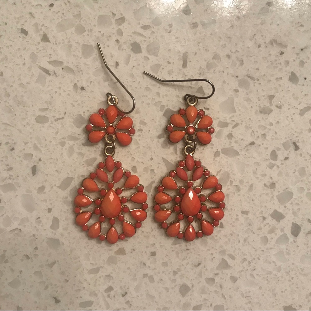 Coral Statement Earrings